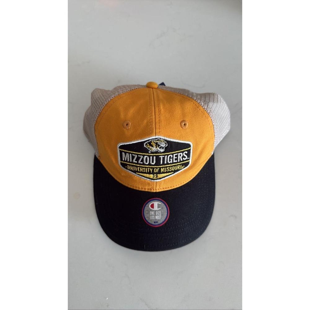 Mizzou Tigers Hat Cap Mesh Snapback Black Yellow University of Missouri NCAA